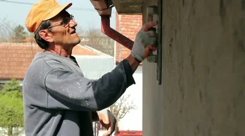 Construction Worker at Work Stock Footage 11060402