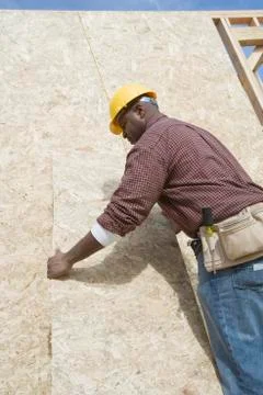 Construction Worker At Work Stock Photos