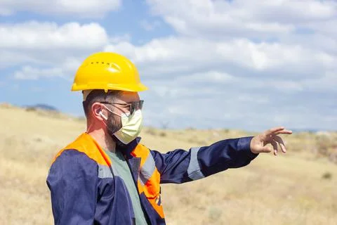 Construction worker in work 스톡 사진