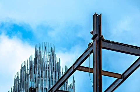 Construction worker working on highrise building construction worker worki... Stock Photos