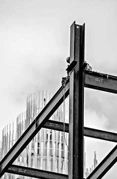 Construction worker working on highrise building construction worker worki... Stock Photos