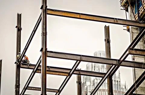 Construction worker working on highrise building construction worker worki... Stock Photos