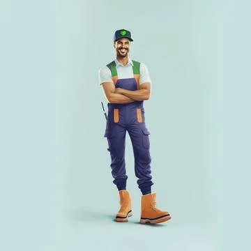 Construction worker4 Stock Illustration