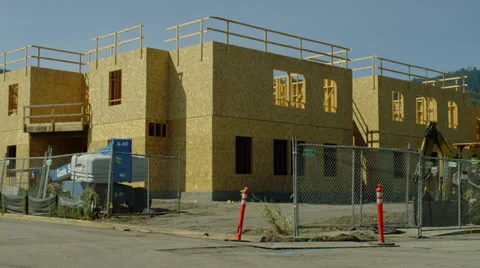 Construction Workers and Machinery Stock Footage 35282941