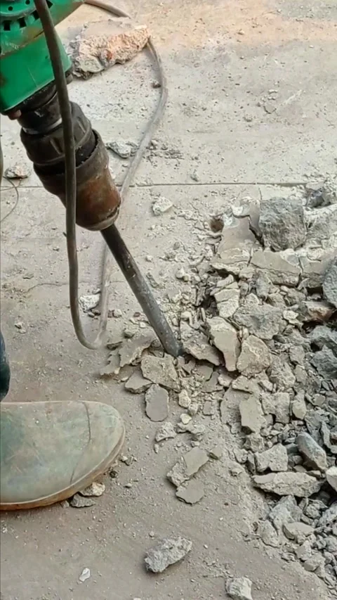 Construction workers are working on concrete pouring in Kalimalang,June 19,2026 Stock Footage 336701400