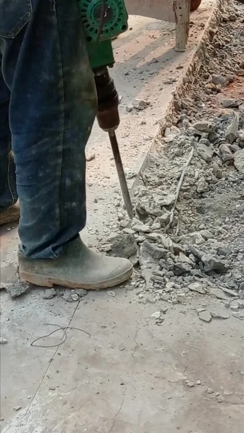 Construction workers are working on concrete pouring Stock Footage 336701403
