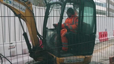 Construction workers in Bedfordshire uk Stock Footage 148174893