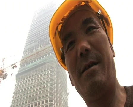 Construction workers in Beijing. Migrant workers in beijing china. Stock Footage 285265
