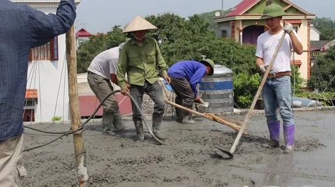 Construction workers build Stock Footage 49715866