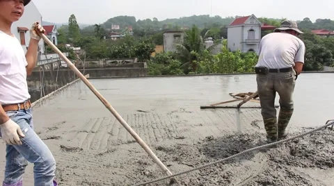 Construction workers build Video stock 49716054