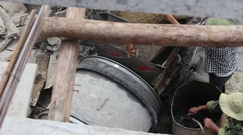 Construction workers build Stock Footage 49716191