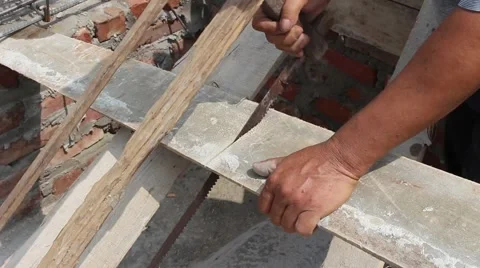 Construction workers build Stock-Footage 49716378