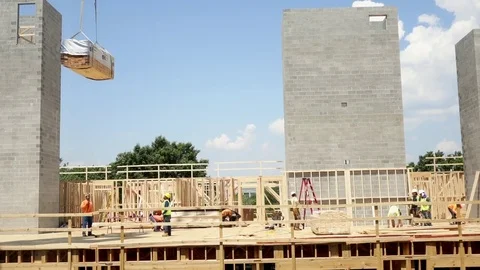 Construction Workers - Building Stock Footage 78635391