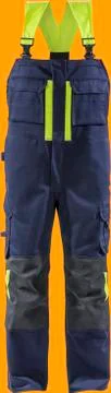 Construction  workers clothes for safety isolated on orange background with clip Stock Photos