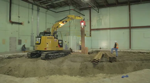 Construction Workers On Construction Site 4 Stock Footage 46594062