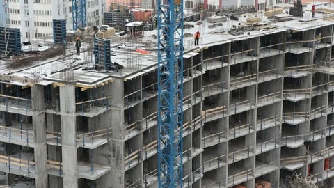 Construction workers on construction site Stock Footage 101948459