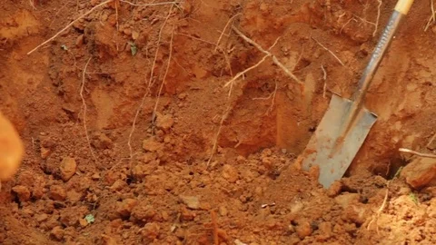 Construction Workers Digging Stock Footage 81749992