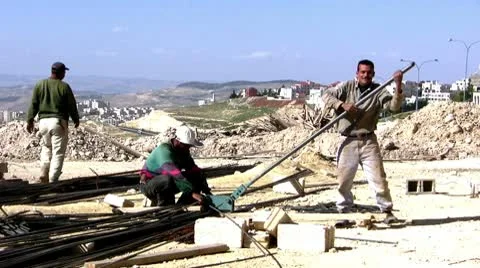 Construction workers doing his duty Stock Footage 10593220