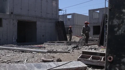 Construction workers Stock Footage