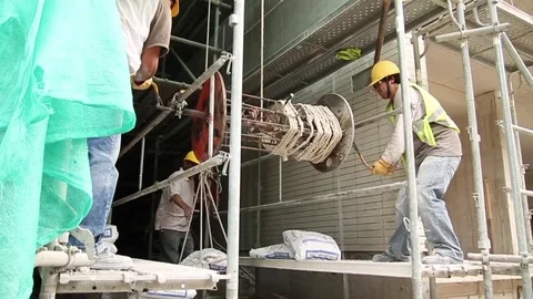 Construction workers Stock Footage 77100131