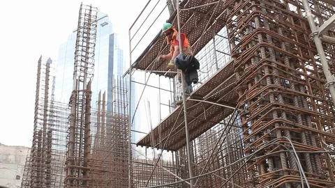 Construction workers Stock Footage 77100296