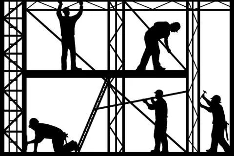 Construction Workers Stock Illustration