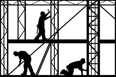 Construction Workers Stock Illustration