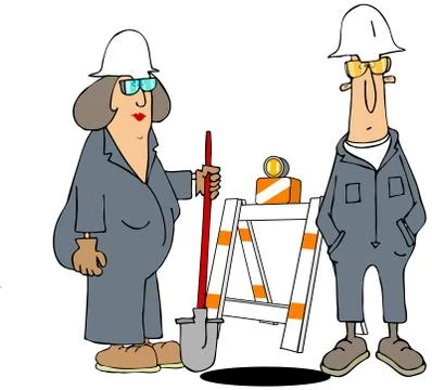 Construction workers Stock Illustration