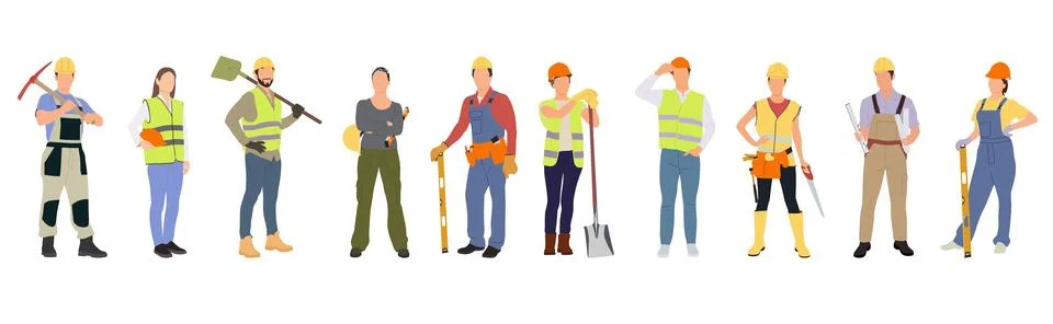 Construction workers Stock Illustration