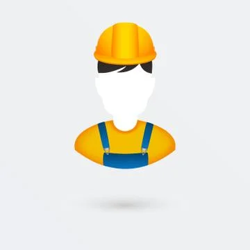 Construction workers. Isolated on white. Stock Illustration