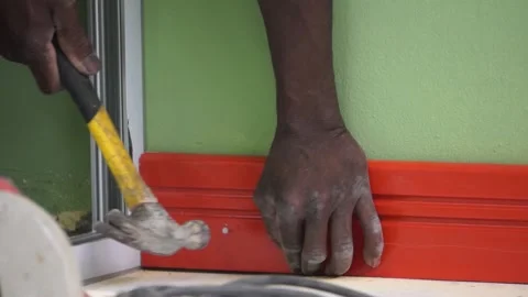 Construction Workers on the job Stock Footage 137622369