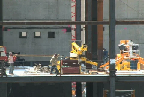 Construction Workers NTSC Stock Footage 471366