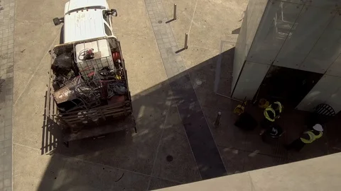 Construction Workers Overhead View Stock Footage 102876018