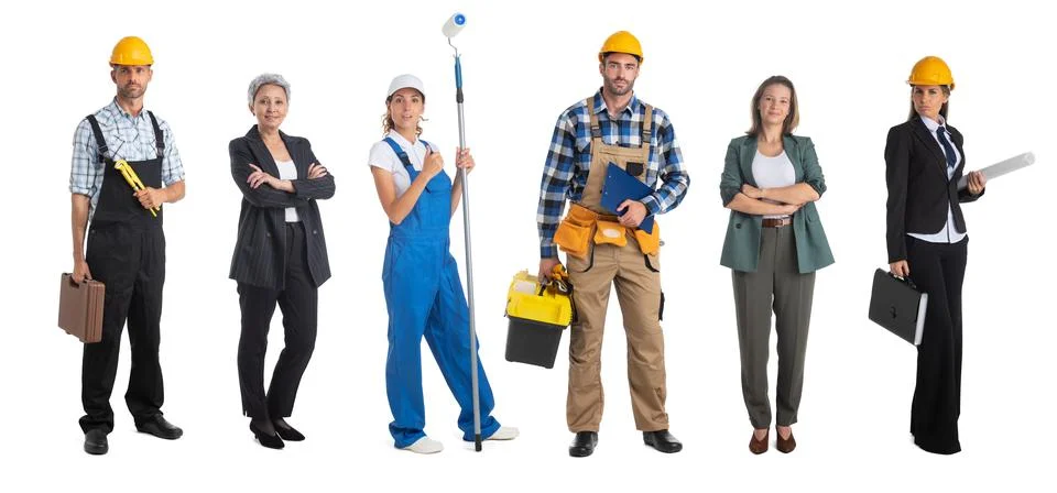 Construction workers people Stock Photos