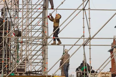 Construction workers. Stock Photos