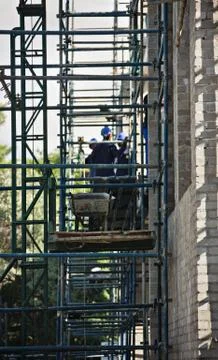 Construction workers Fotos Stock