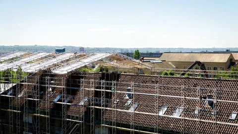 Construction Workers Setting Up Scaffolds 1080p 스톡 동영상 91509050