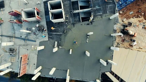 Construction workers on a site. Stock Footage 118948713