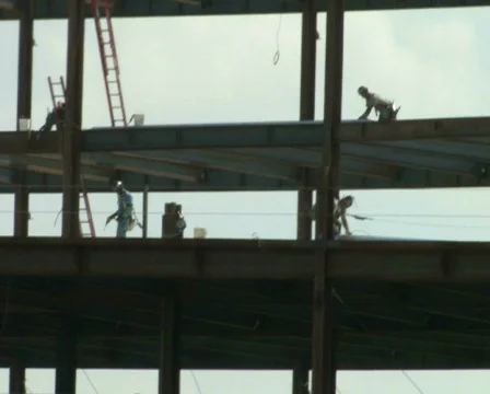 Construction Workers on Steel 2 Stock Footage 283087