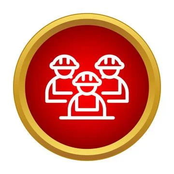 Construction workers team icon representing industry workforce Stock Illustration