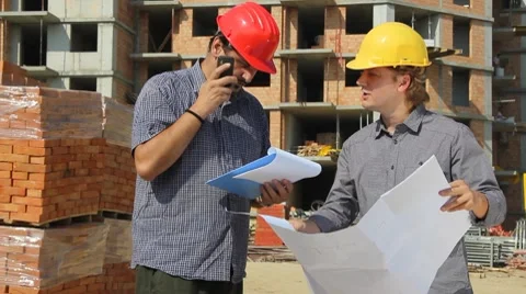 Construction workers, teamwork Stock Footage 8817613