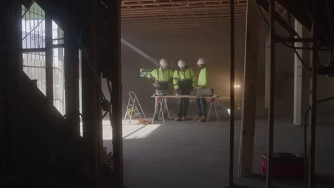 Construction Workers Together On Site Stock Footage 270387973