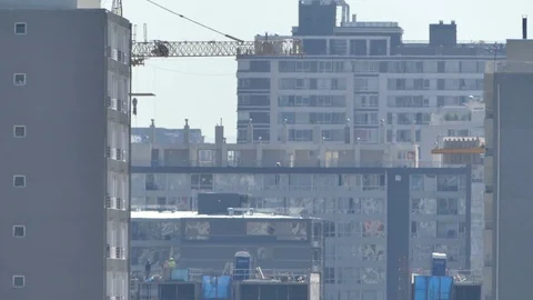 Construction workers walking and talking Stock Footage 94396595