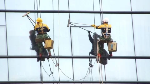 Construction workers work on high-rise buildings in shenzhen, China Stock Footage 106275248
