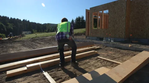 Construction workers working on job site Stock Footage 47531882