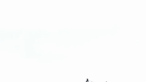 Construction working black silhouette isolated on white background Stock Footage 88691415
