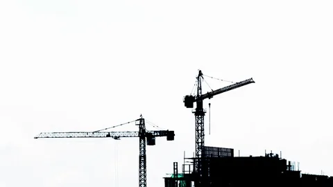 Construction working black silhouette isolated on white background Stock Footage 88692127