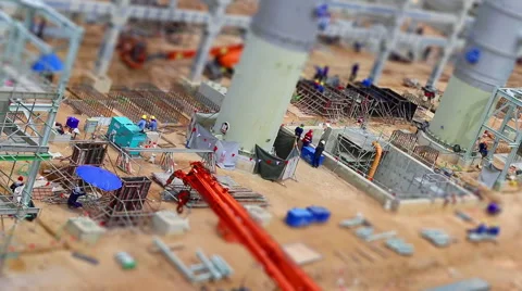 Construction working , tilt-shift 動画素材 41536594