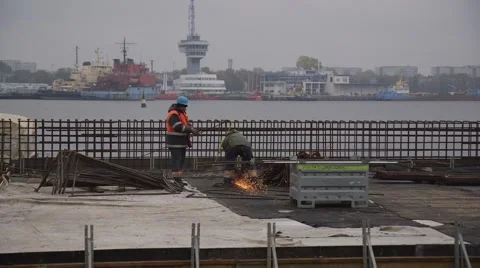 Construction works Stock Footage 42615539