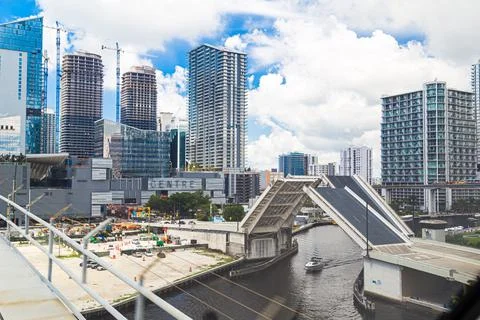 Construction works in Miami City Downtown Stock Photos